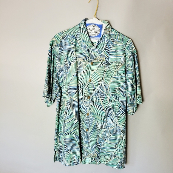 Tommy Bahama 100% silk men's tropical palms shirt - Picture 1 of 6